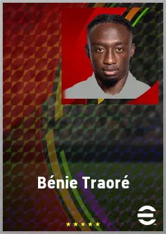 Bénie Traoré eFootball 2026 player card, 71 OVR LWF