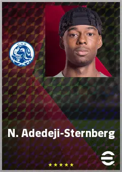 N. Adedeji-Sternberg eFootball 2026 player card, 69 OVR LWF