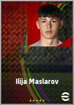Ilija Maslarov eFootball 2026 player card, 62 OVR DMF