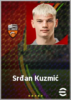 Srđan Kuzmić eFootball 2026 player card, 69 OVR LB