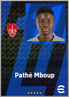 Pathé Mboup eFootball 2026 player card, 70 OVR LWF