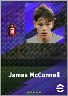 James McConnell eFootball 2026 player card, 68 OVR DMF