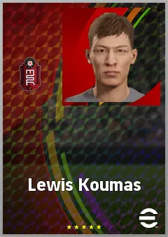 Lewis Koumas eFootball 2026 player card, 69 OVR LWF