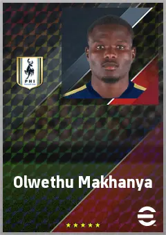Olwethu Makhanya eFootball 2026 player card, 72 OVR CB