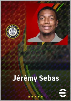 Jérémy Sebas eFootball 2026 player card, 66 OVR CF