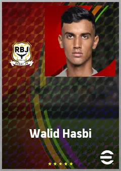 Walid Hasbi eFootball 2026 player card, 62 OVR GK
