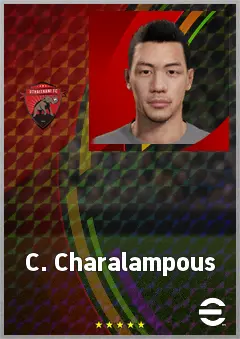 C. Charalampous eFootball 2026 player card, 64 OVR LB