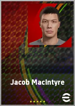 Jacob MacIntyre eFootball 2026 player card, 62 OVR CMF