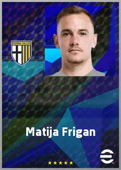 Matija Frigan eFootball 2026 player card, 71 OVR CF