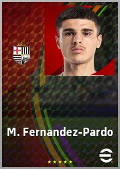 M. Fernandez-Pardo eFootball 2026 player card, 74 OVR LWF