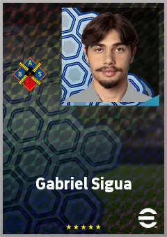 Gabriel Sigua eFootball 2026 player card, 68 OVR AMF