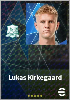 Lukas Kirkegaard eFootball 2026 player card, 67 OVR CB