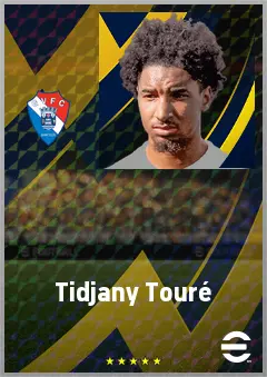 Tidjany Touré eFootball 2026 player card, 69 OVR LWF