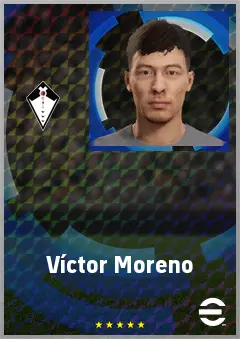 Víctor Moreno eFootball 2026 player card, 66 OVR RWF