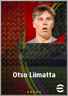 Otso Liimatta eFootball 2026 player card, 69 OVR AMF