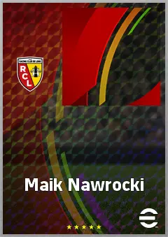 Maik Nawrocki eFootball 2026 player card, 72 OVR CB