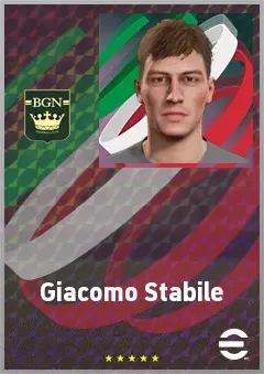 Giacomo Stabile eFootball 2026 player card, 68 OVR CB