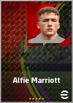 Alfie Marriott eFootball 2026 player card, 65 OVR GK