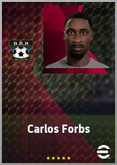 Carlos Forbs eFootball 2026 player card, 72 OVR RWF