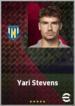 Yari Stevens eFootball 2026 player card, 63 OVR RB