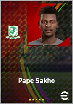 Pape Sakho eFootball 2026 player card, 66 OVR LWF