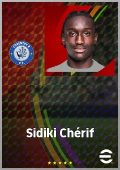 Sidiki Chérif eFootball 2026 player card, 71 OVR CF