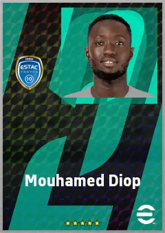 Mouhamed Diop eFootball 2026 player card, 70 OVR CMF