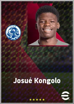 Josué Kongolo eFootball 2026 player card, 65 OVR CB