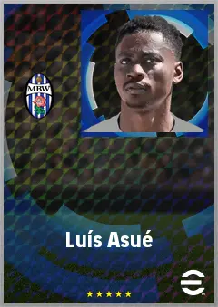 Luís Asué eFootball 2026 player card, 72 OVR CF