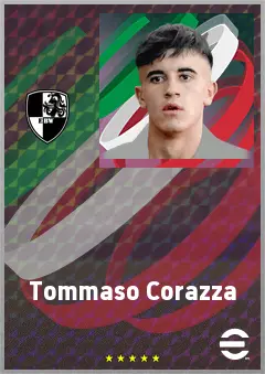 Tommaso Corazza eFootball 2026 player card, 69 OVR LB
