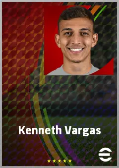 Kenneth Vargas eFootball 2026 player card, 68 OVR CF