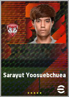 Sarayut Yoosuebchuea eFootball 2026 player card, 61 OVR RWF