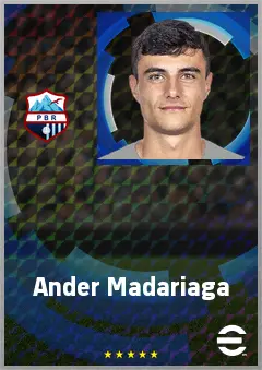 Ander Madariaga eFootball 2026 player card, 66 OVR AMF