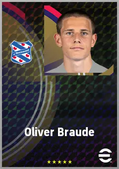 Oliver Braude eFootball 2026 player card, 69 OVR RB