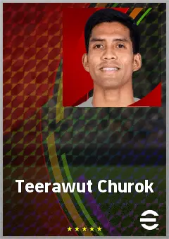 Teerawut Churok eFootball 2026 player card, 63 OVR CMF