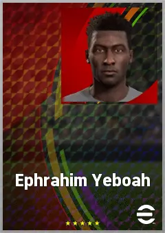 Ephrahim Yeboah eFootball 2026 player card, 64 OVR CF