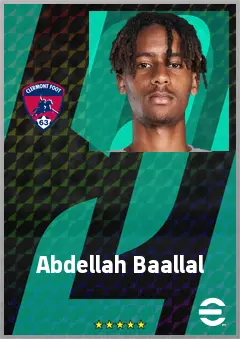 Abdellah Baallal eFootball 2026 player card, 65 OVR CMF