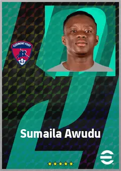 Sumaila Awudu eFootball 2026 player card, 62 OVR LB