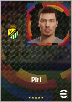 Piri eFootball 2026 player card, 65 OVR RWF