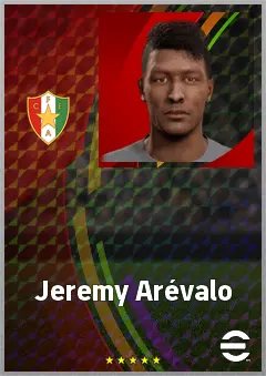 Jeremy Arévalo eFootball 2026 player card, 69 OVR RWF