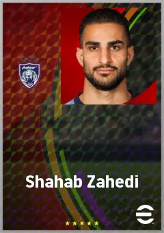Shahab Zahedi eFootball 2026 player card, 69 OVR CF