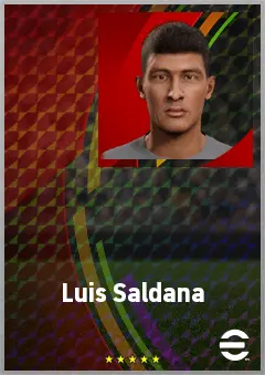 Luis Saldana eFootball 2026 player card, 61 OVR CF