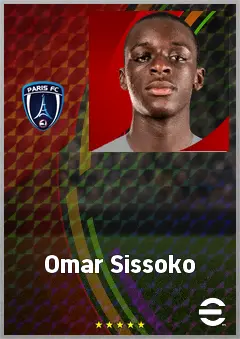 Omar Sissoko eFootball 2026 player card, 64 OVR CF