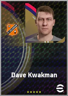 Dave Kwakman eFootball 2026 player card, 69 OVR DMF