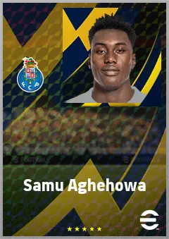 Samu Aghehowa eFootball 2026 player card, 77 OVR CF