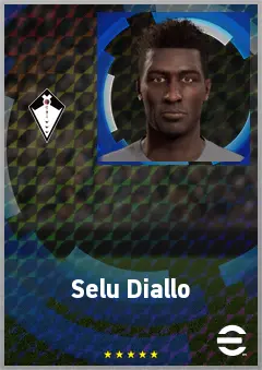 Selu Diallo eFootball 2026 player card, 68 OVR CMF