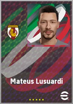 Mateus Lusuardi eFootball 2026 player card, 66 OVR CB