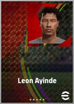 Leon Ayinde eFootball 2026 player card, 62 OVR LWF