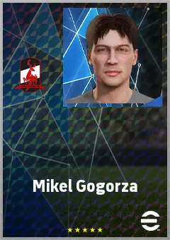 Mikel Gogorza eFootball 2026 player card, 69 OVR LWF
