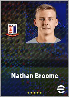 Nathan Broome eFootball 2026 player card, 63 OVR GK